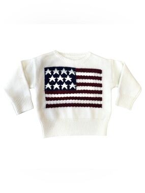 Baby Cream Flag Knit Sweater